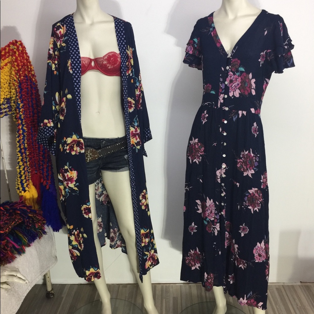 Navy maxi dress